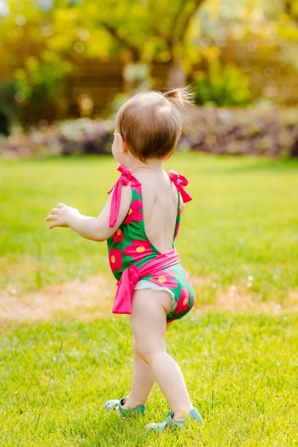 Fato De Banho Troia Flores Bébé