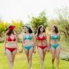 Bandeau Em Licra Texturizada, Laranja Ferrugem Lisa